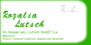 rozalia lutsch business card